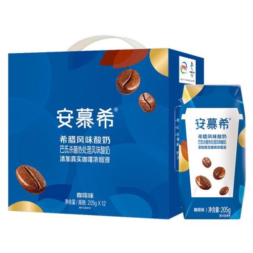 【包邮直发】伊利安慕希希腊风味酸奶 咖啡味205g*12