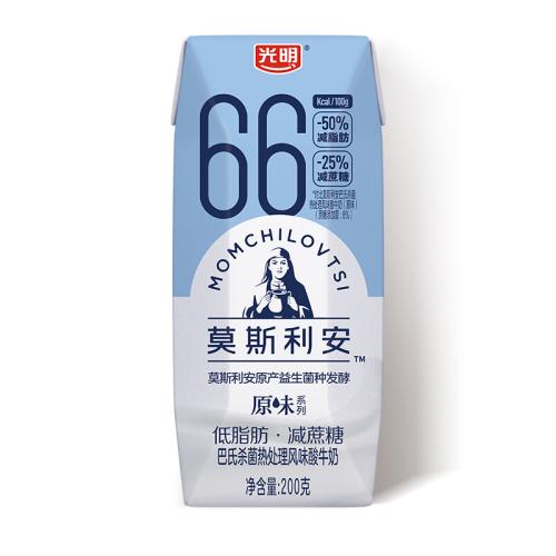 【包邮直发】光明莫斯利安低脂肪减蔗糖酸牛奶原味礼盒200g*12