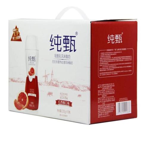 【包邮直发】蒙牛纯甄高端轻酪乳西柚味酸奶230g*10礼盒装